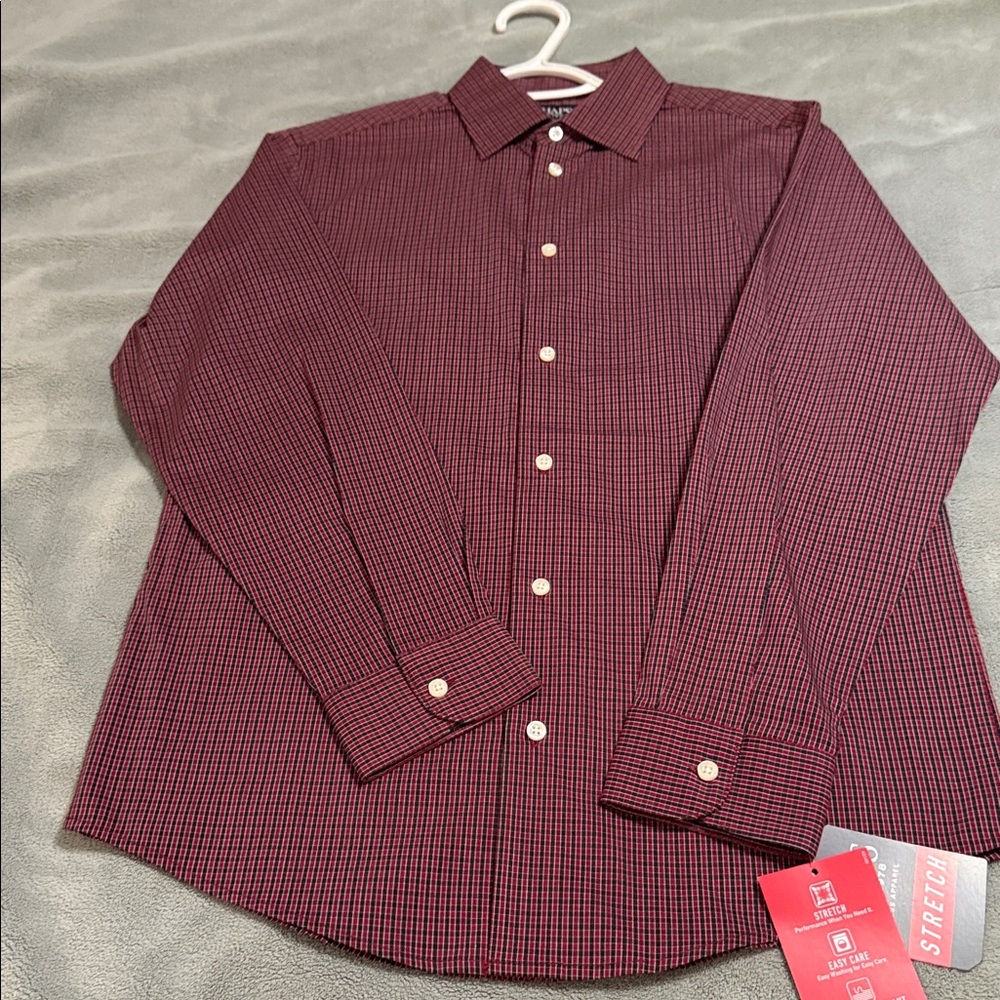 Chaps Red and Black Checkered Shirt